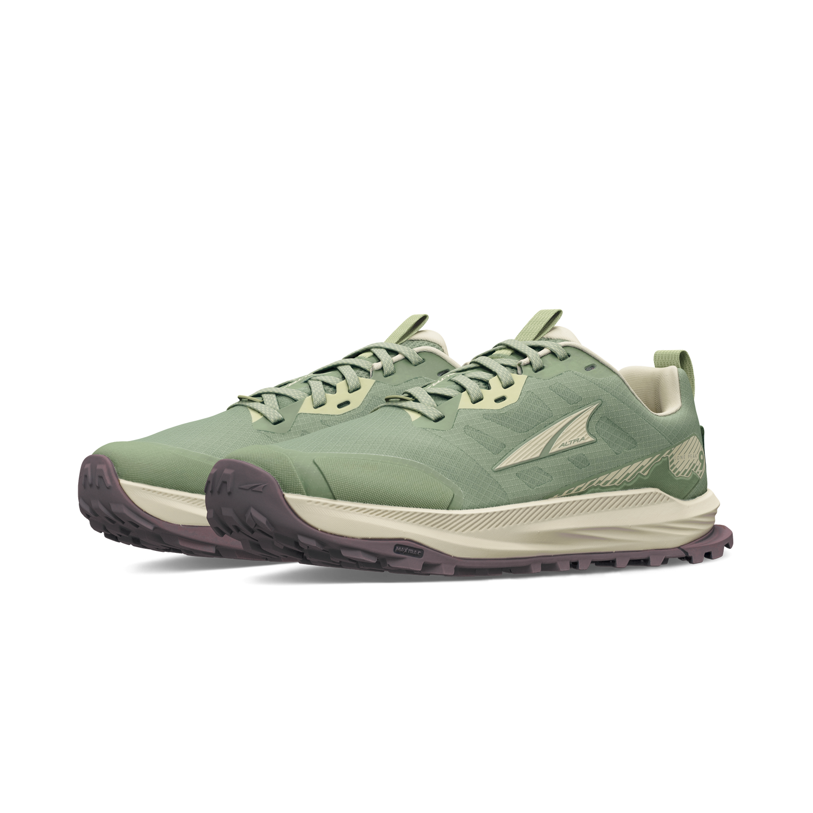 Women's Lone Peak 9 Green Milieu/Sea Pine/Bone White - ver - 5