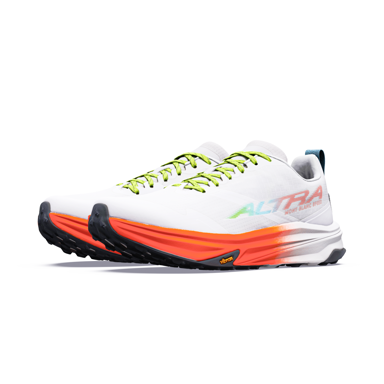 Women's Mont Blanc Speed White/Fiery Coral/Blue - ver - 5