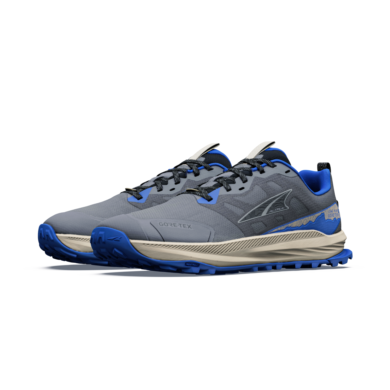 Men's Lone Peak 9 GTX Steel Gray/Black/Blue - ver - 5