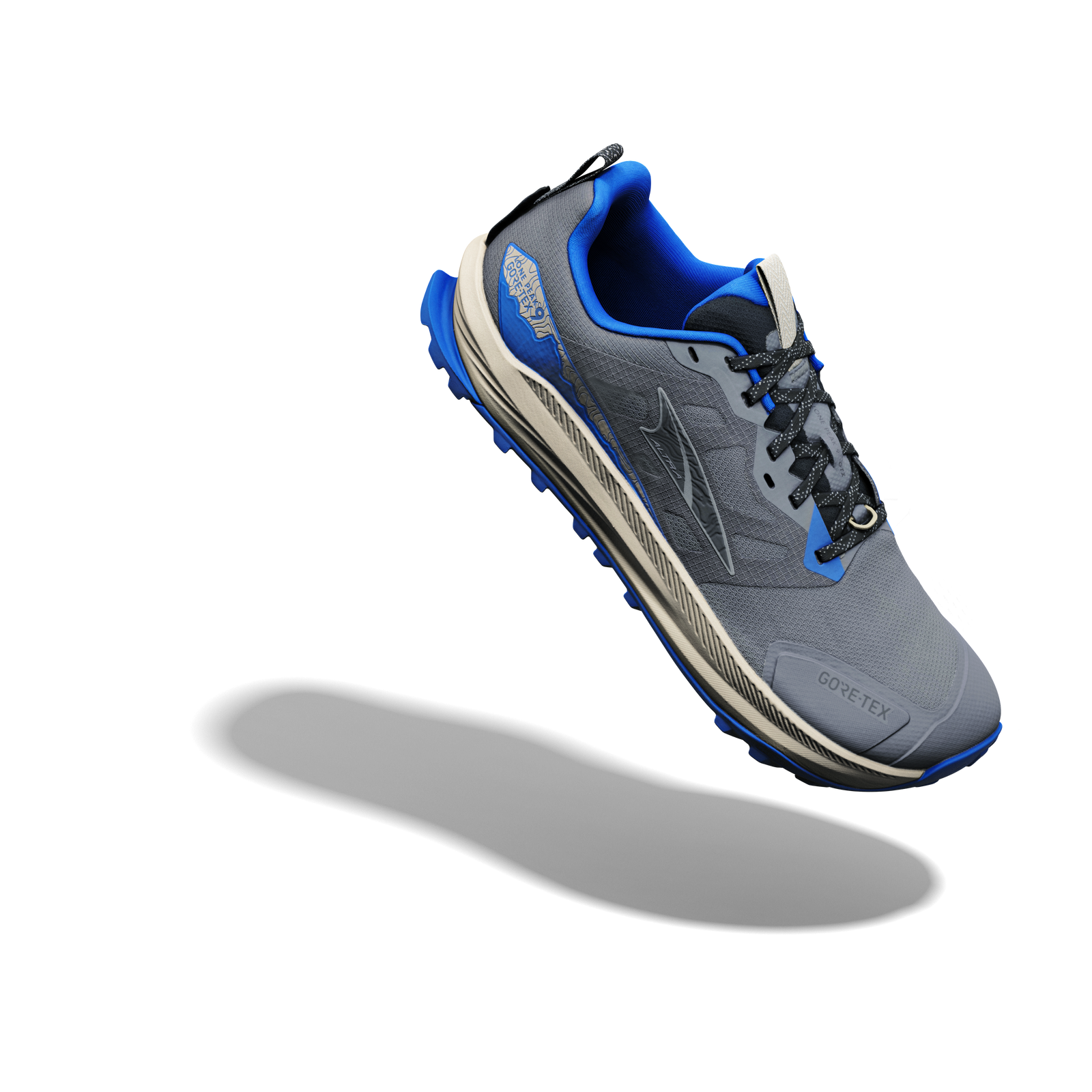Men's Lone Peak 9 GTX Steel Gray/Black/Blue - ver - 6