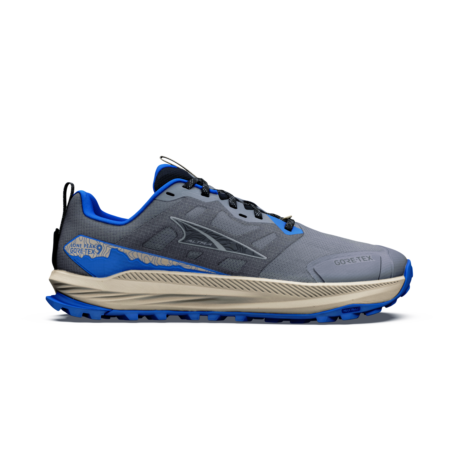 Men's Lone Peak 9 GTX Steel Gray/Black/Blue - ver - 1