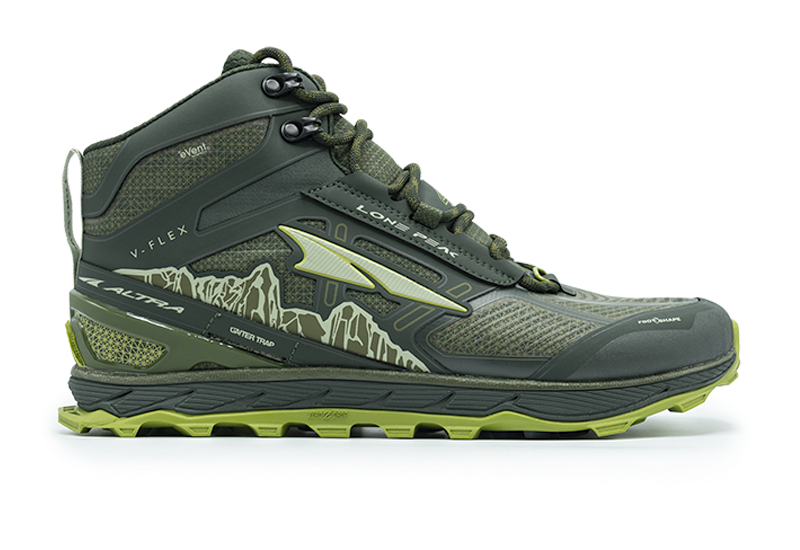 MEN'S LONE PEAK 4 MID RSM Trail Running Shoe - Black | Altra