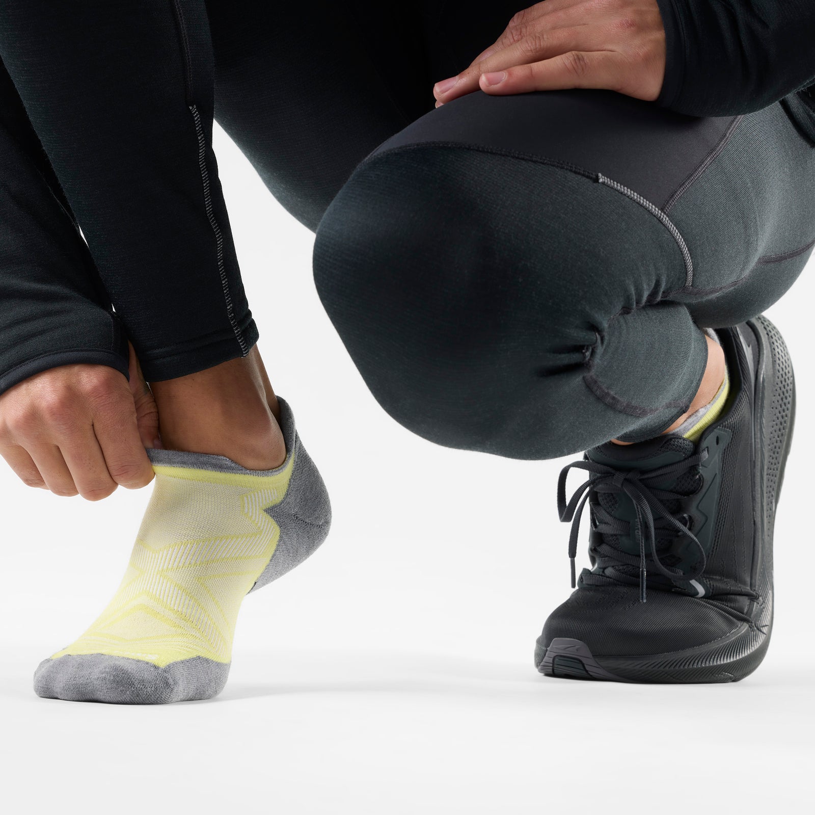 Run Targeted Cushion Low Ankle Socks Lemongrass - ver - 2